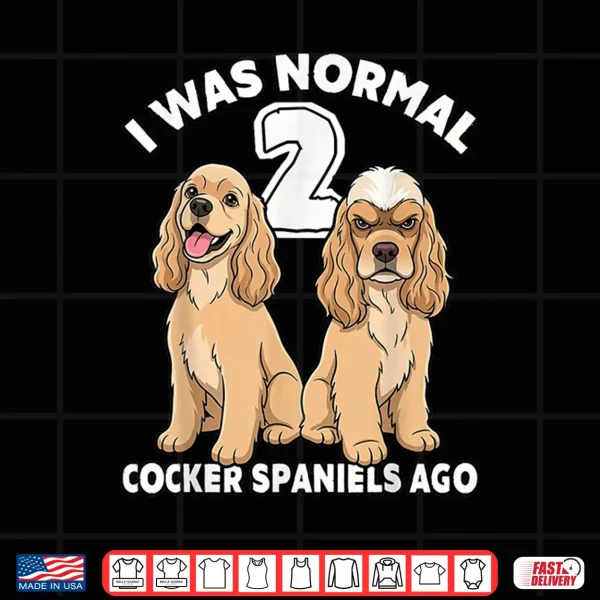 Design Two Cocker Spaniels Dogs Funny Professional Graphic Shirt