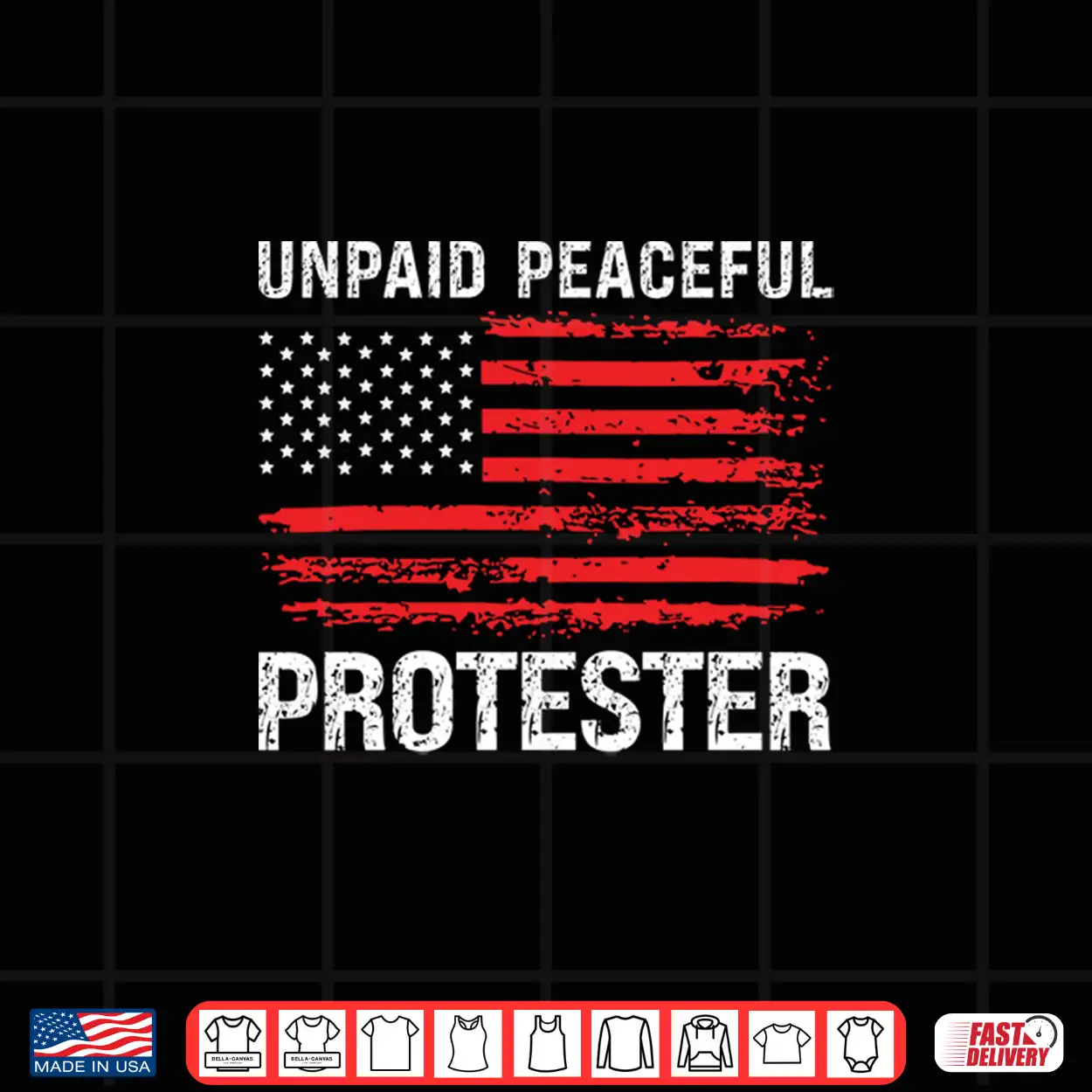 Unpaid Peaceful Protester Vintage American Flag Usa Shirt Unpaid Peaceful Protester Vintage American Flag Usa Shirt