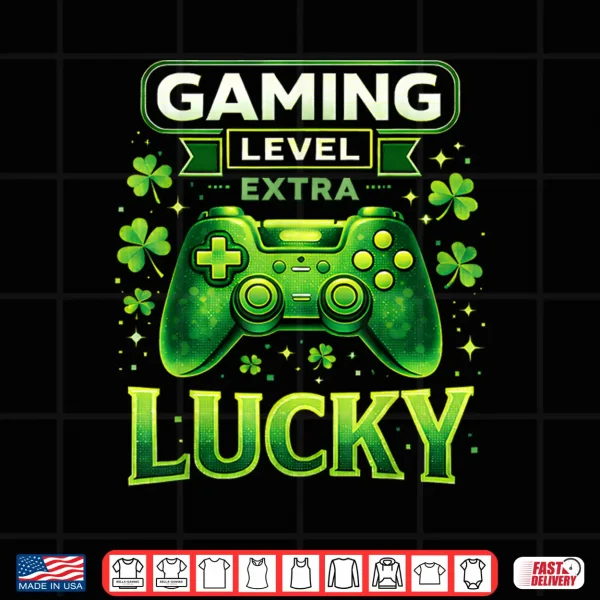 Design Video Games Gaming Gamer St Patricks Day for Boys Kids Youth Shirt