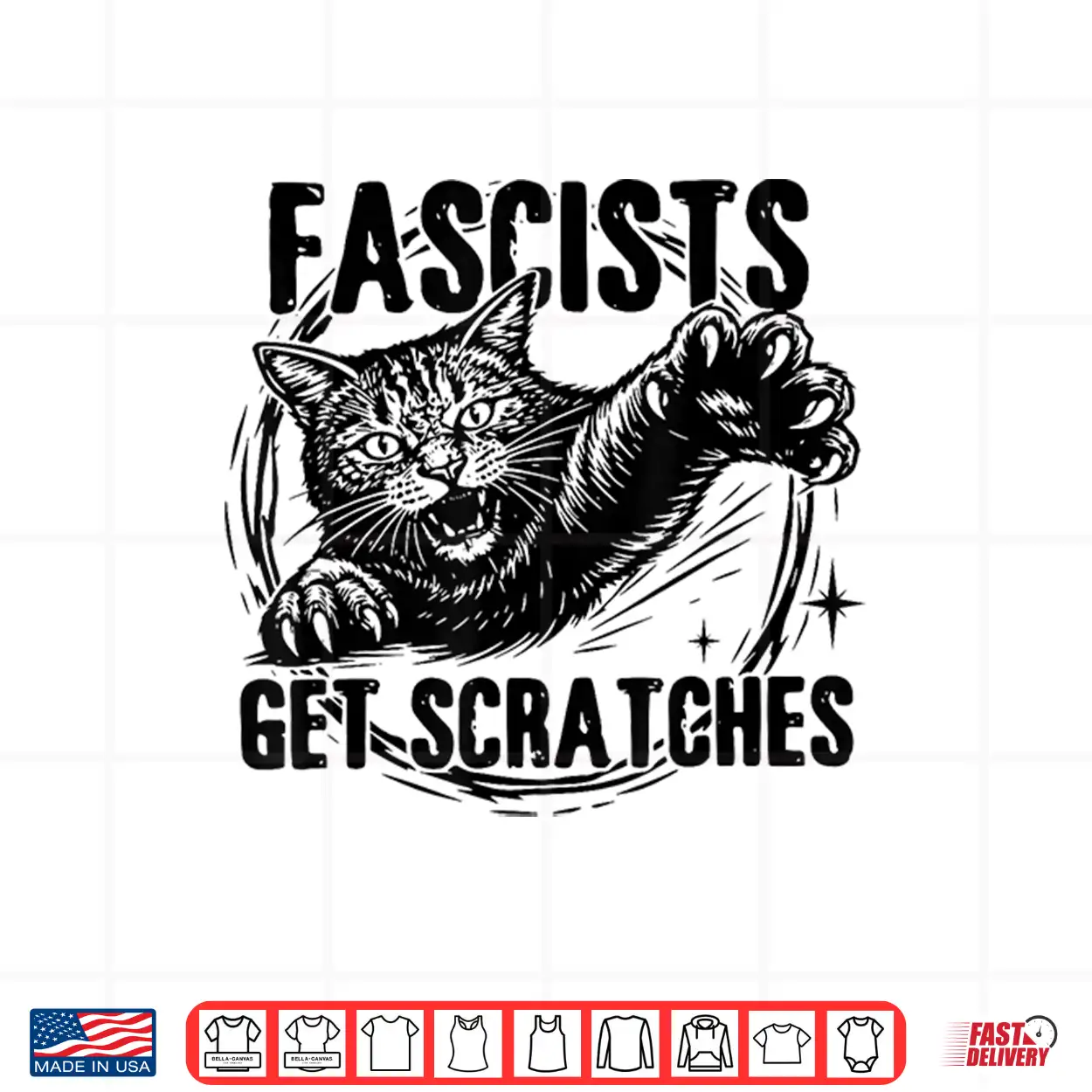 Vintage Black Cats Against Fascists Get Scratches Shirt Vintage Black Cats Against Fascists Get Scratches Shirt