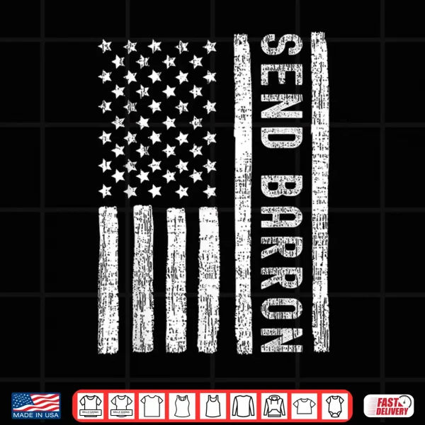 Design Vintage Send Barron US Flag Shirt
