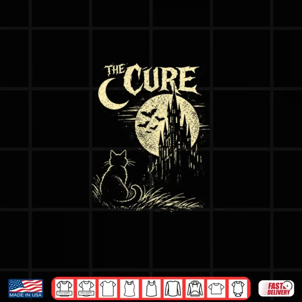 Vintage The Cure Cat Gothic Cat Lover Men Women Kids Shirt 4 Design Vintage The Cure Cat Gothic Cat Lover Men Women Kids Shirt
