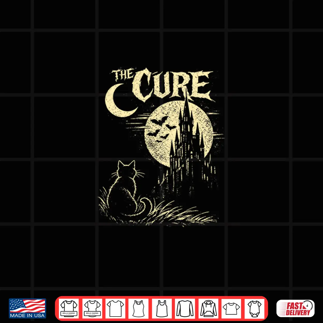 Vintage The Cure Cat Gothic Cat Lover Men Women Kids Shirt Vintage The Cure Cat Gothic Cat Lover Men Women Kids Shirt
