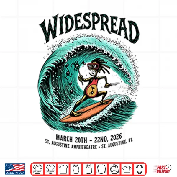 Design Widespread March 20th 22nd 2026 St Augustine Amphitheatre Shirt