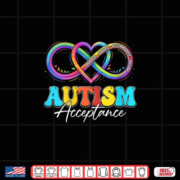 Design Womens Autism Awareness Acceptance Special Education Teacher Family Shirt