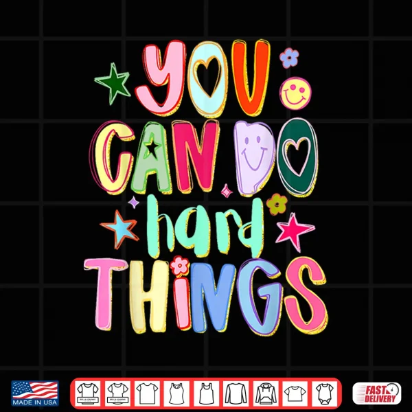 Design You Can Do Hard Things Autism Awareness Autistic Puzzle Shirt