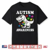 Dino T Rex Dinosaur Puzzle Autism Awareness Modern Graphic Shirt