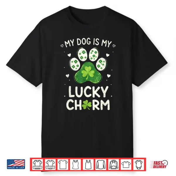 Dog Paw St Patricks Day Pet Irish Dog Lover Men Women Kids Shirt