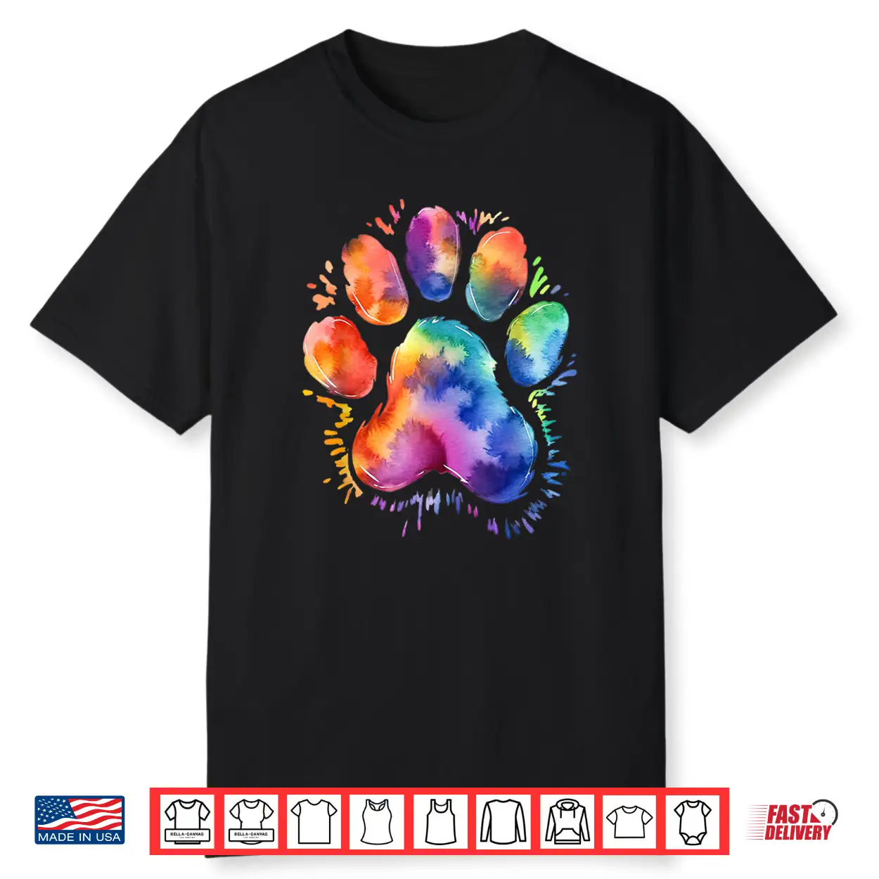 Dog Paw Tie Dye Cute Colorful Pet Owner Mom Dad Lover Shirt Dog Paw Tie Dye Cute Colorful Pet Owner Mom Dad Lover Shirt