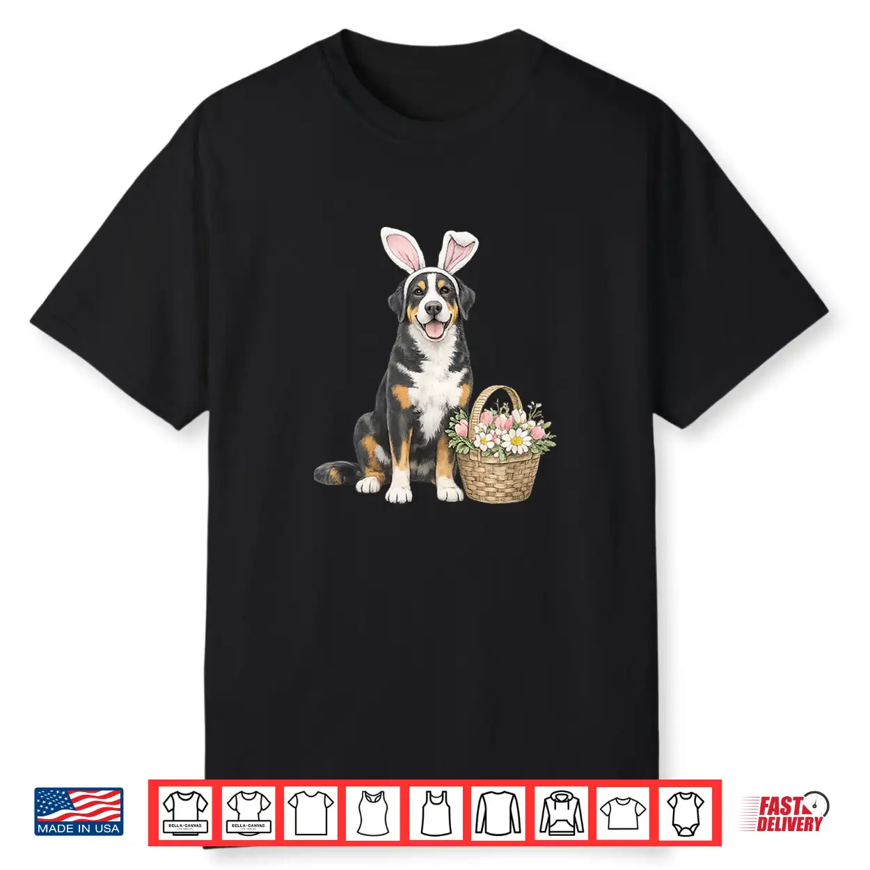 Easter Swissy Bunny Greater Swiss Mountain Dog Spring Rabbit Shirt Easter Swissy Bunny Greater Swiss Mountain Dog Spring Rabbit Shirt