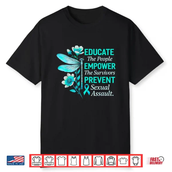 Educate Empower Prevent Butterfly Sexual Assault Awareness Shirt