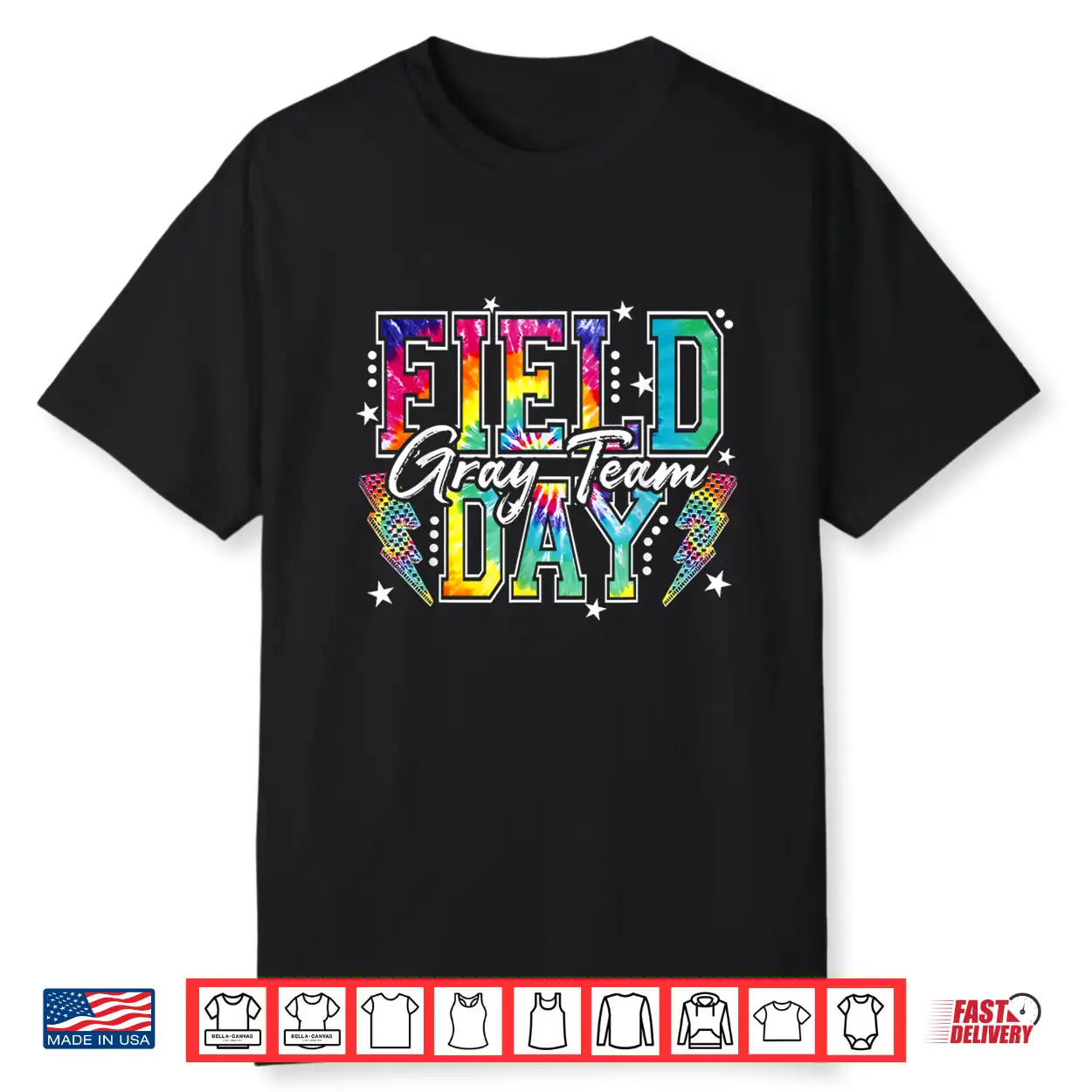 Field Day Gray Team Tie Dye School Field Trip 2026 Shirt Field Day Gray Team Tie Dye School Field Trip 2026 Shirt