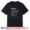 Funny Grandma Definition Grandmother Nana Special Women Shirt