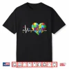 Funny Heart Beat Puzzle Autistic Autism Awareness Modern Shirt