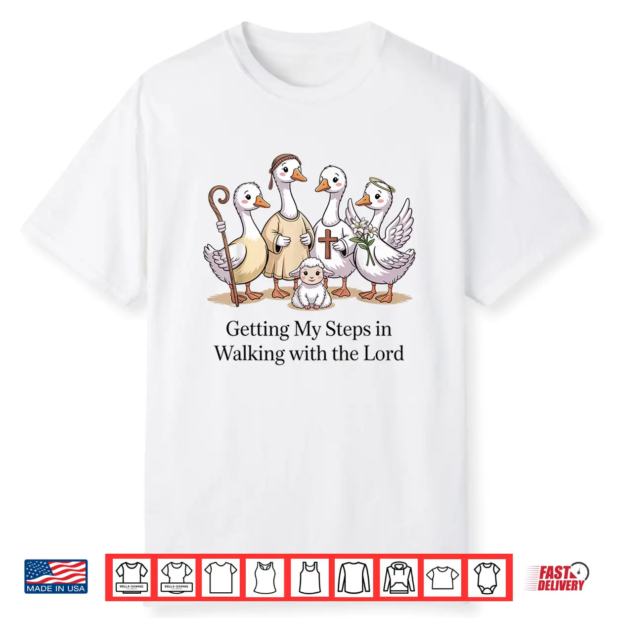 Getting My Steps In Walking With The Lord Christian Goose Shirt Getting My Steps In Walking With The Lord Christian Goose Shirt