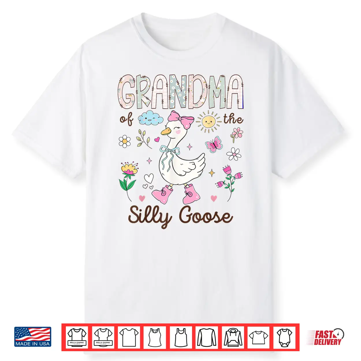 Grandma Of The Silly Goose 1St Birthday Girl Matching Shirt Grandma Of The Silly Goose 1St Birthday Girl Matching Shirt