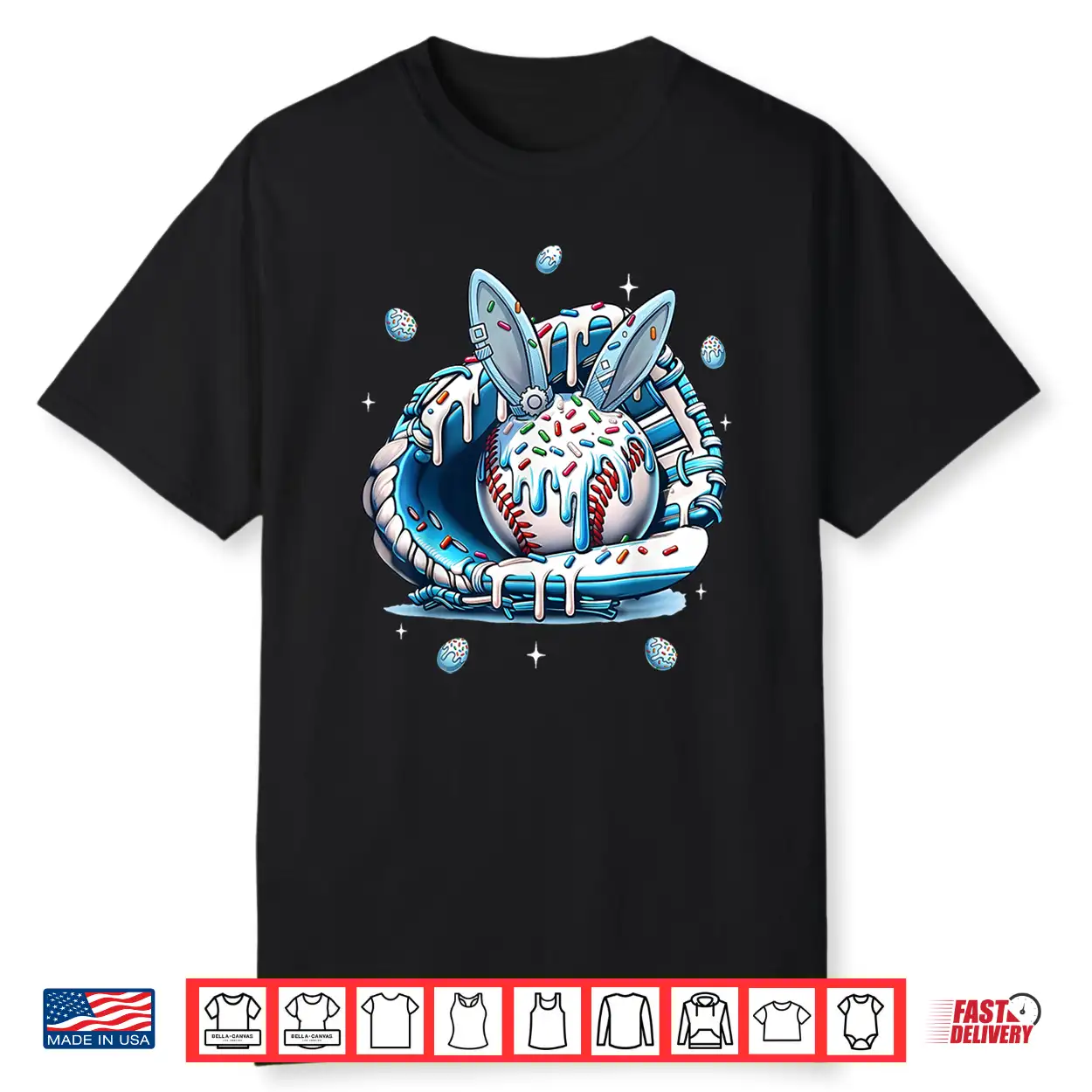 Happy Easter Baseball Player Bunny Sports Boys Kids Girls Shirt Happy Easter Baseball Player Bunny Sports Boys Kids Girls Shirt