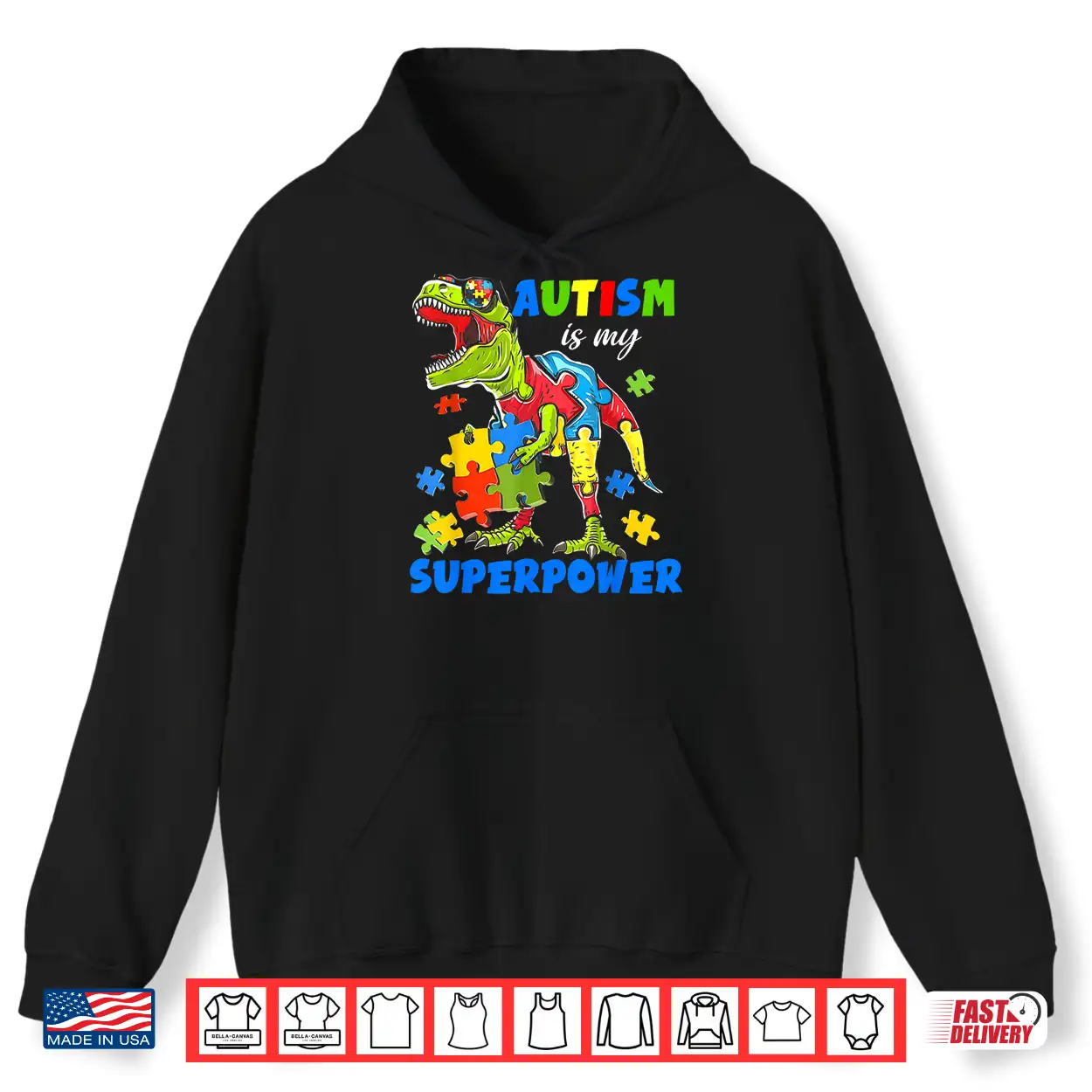 Autism Is My Superpower Dinosaur Trex Puzzle Autism Shirt Autism Is My Superpower Dinosaur Trex Puzzle Autism Shirt