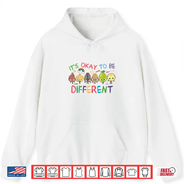 Hoodie Autism Positives Quote Its Okay to Be Different Preepy Retro Shirt