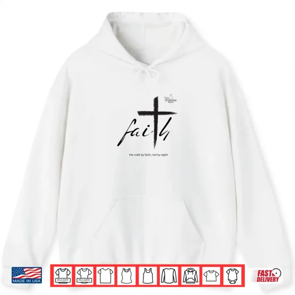 Hoodie Cross Christian Walk by Faith Premium Tri Blend Shirt