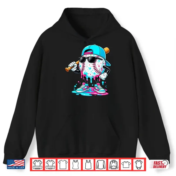 Hoodie Drip Baseball Lifestyle Mascot Shirt Funny Boys Kids Tee Shirt