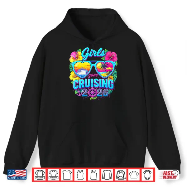 Hoodie Girls Gone Cruising 2026 Retro Heart Sunglasses Cruise Shirt
