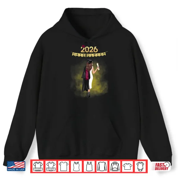 Hoodie Graduation Class of 2026 Case Closed Black Gown Maroon Stole Shirt
