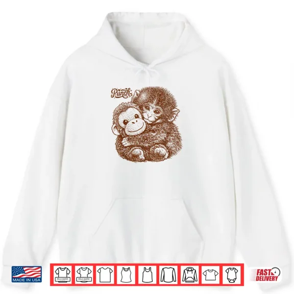 Hang In There Punch Monkey With Plush Orangutan Shirt 1 Hoodie Hang in There Punch Monkey with Plush Orangutan Shirt