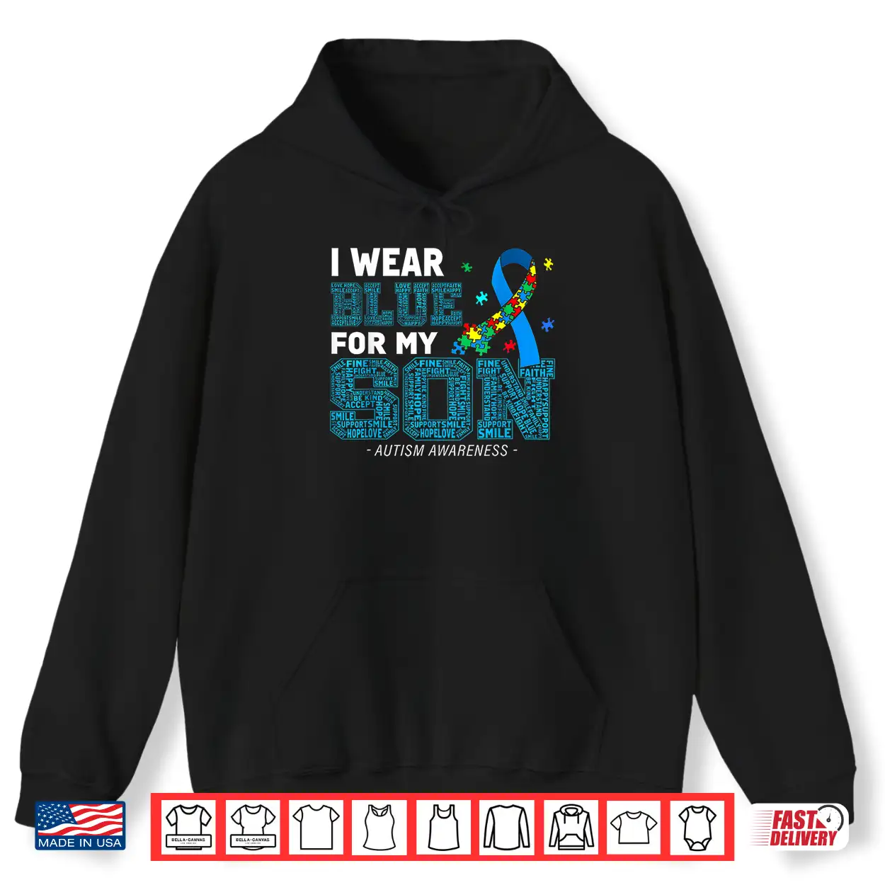 I Wear Blue For My Son Autism Awareness Mom Dad Parents Shirt I Wear Blue For My Son Autism Awareness Mom Dad Parents Shirt