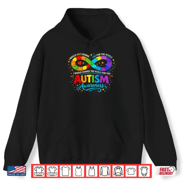 Hoodie Infinity Symbol Puzzle Autism Awareness Neurodiversity Shirt