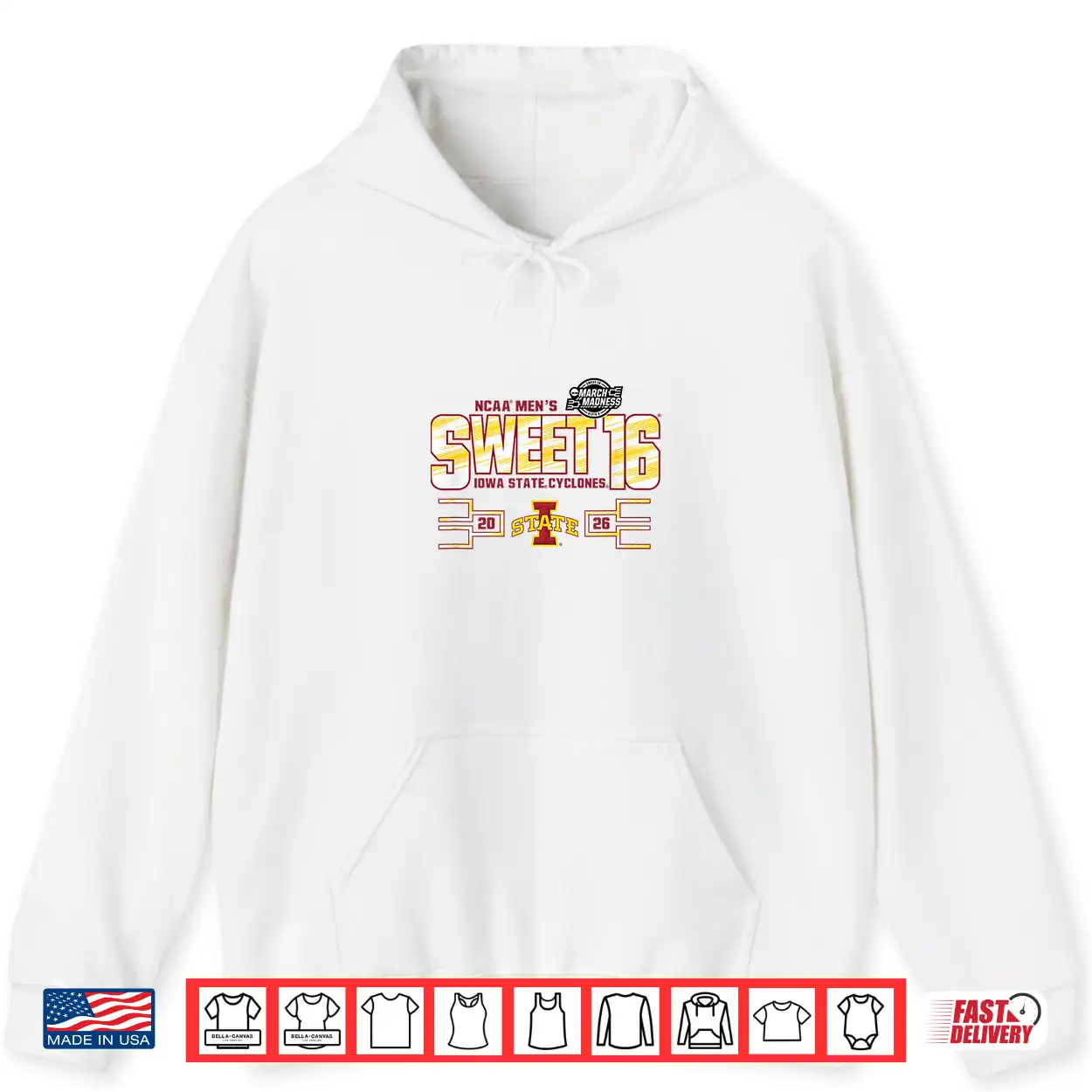Iowa State Cyclones Sweet 16 2026 Men’S March Madness Gray Shirt Iowa State Cyclones Sweet 16 2026 Men’S March Madness Gray Shirt