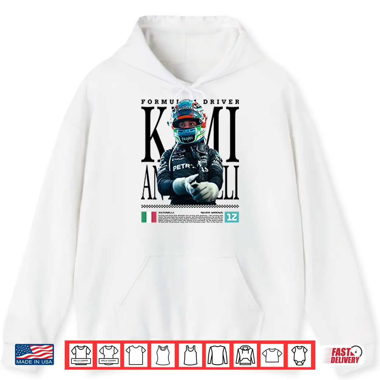Kimi Antonelli F1 Racing Shirt Kimi Antonelli F1 Racing Shirt