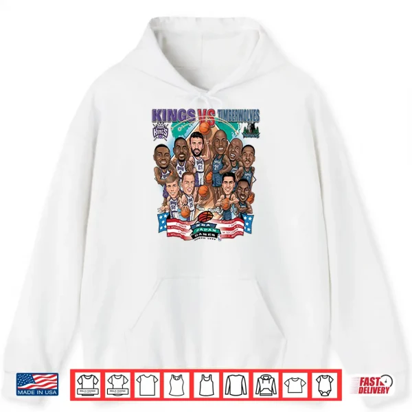 Hoodie Kings Vs Timberwolves NBA Japan Games Tokyo 1999 Shirt