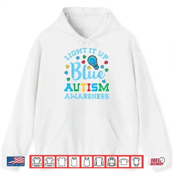 Light It Up Blue Autism Awareness Asd Support Professional Shirt 1 Hoodie Light It Up Blue Autism Awareness ASD Support Professional Shirt