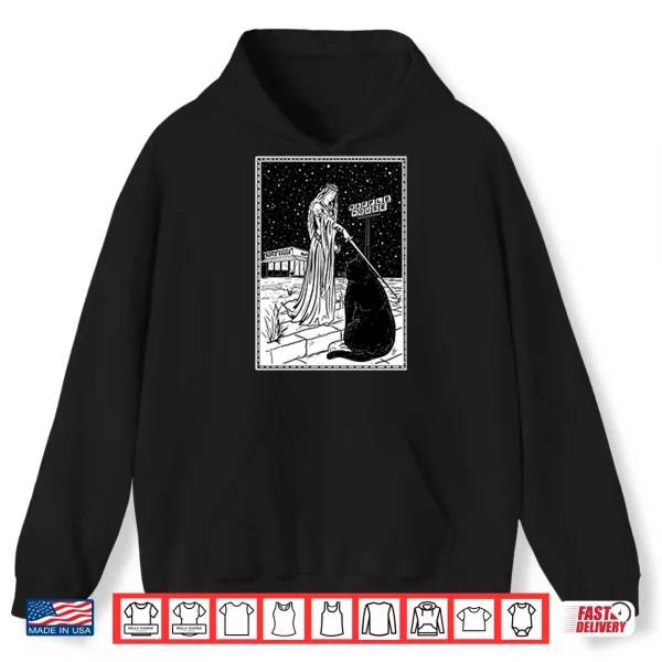 Hoodie Medieval Cat Waffle House Tarot Style Shirt