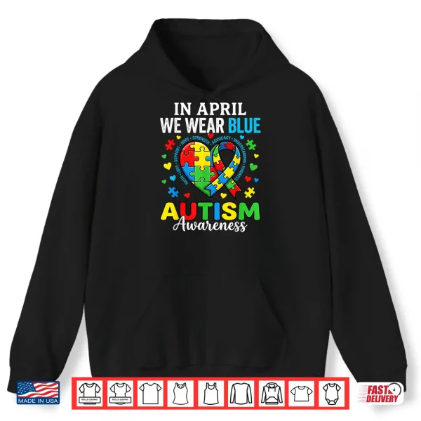 Hoodie Professional Teacher Blue Autism Awareness Acceptance Graphic Shirt