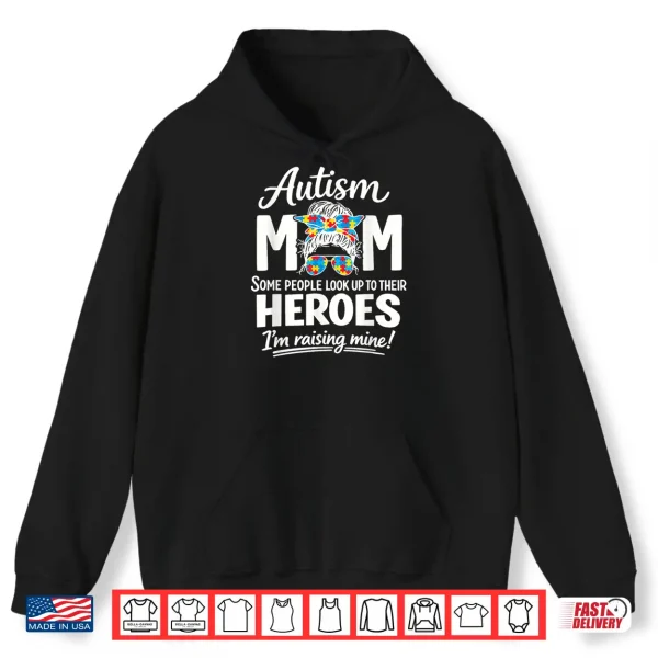 Hoodie Raising My Hero Autism Awareness Pride Puzzle Awareness Shirt