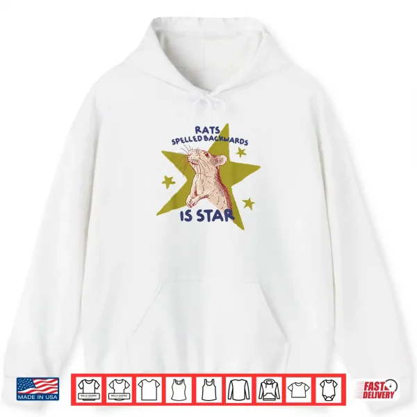 Hoodie Rats Spelled Backwards Is Star Rat Meme Animal Lover Shirt