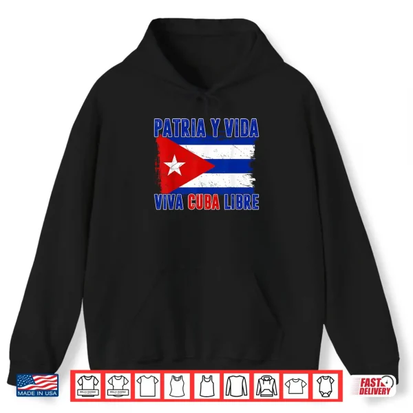 Retro Patria Y Vida Cuba Libertad Freedom Patriotic Slogan Shirt 1 Hoodie Retro Patria Y Vida Cuba Libertad Freedom Patriotic Slogan Shirt