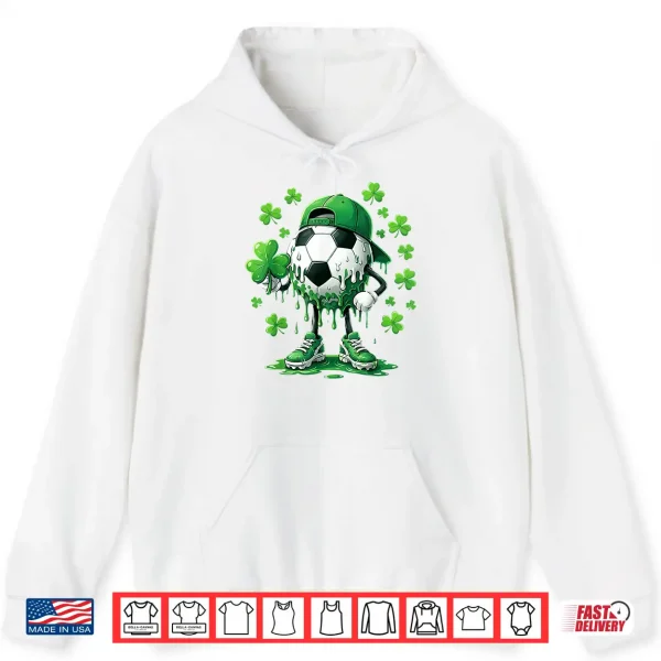 Hoodie Saint Patrick Soccer Ball Guy with Clover for Players Shirt