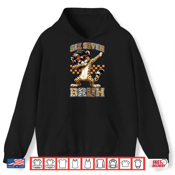 Hoodie Six Seven Bruh Cheetah 67 Meme Men Boys Animal Print Kids Shirt
