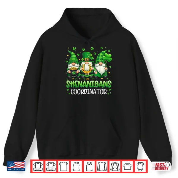 Hoodie St Patricks Day Shirts Men Women Kids Shamrock Cute Gnomes Shirt