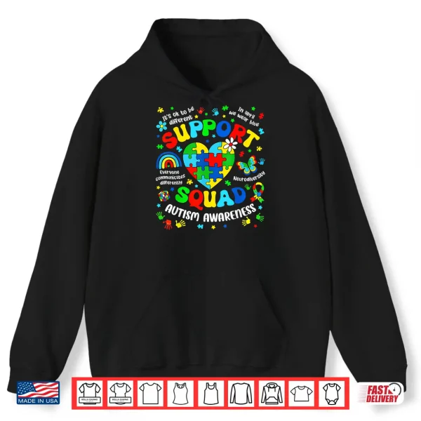 Support Squad Puzzle Autistic Autism Awareness Professional Shirt 1 Hoodie Support Squad Puzzle Autistic Autism Awareness Professional Shirt