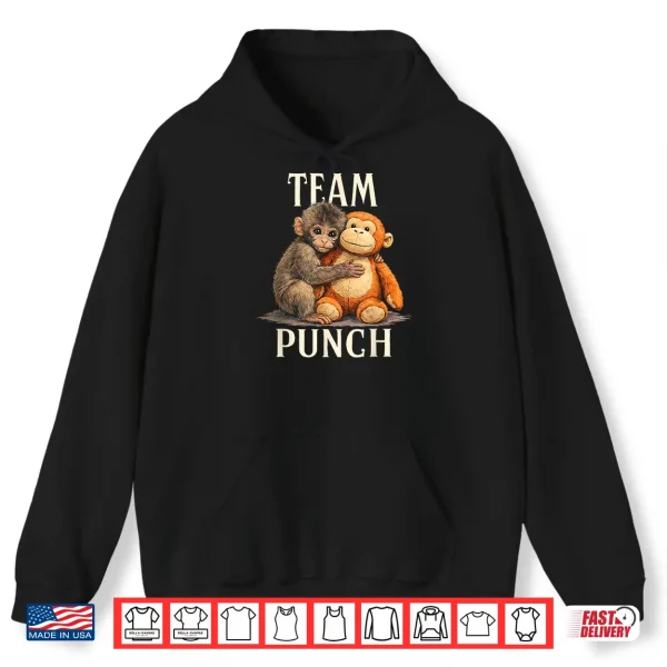 Hoodie Team Punch Cute Monkey and Bear Design Shirt