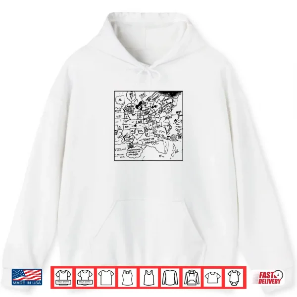 Hoodie The Completely Accurate Map of America Shirt