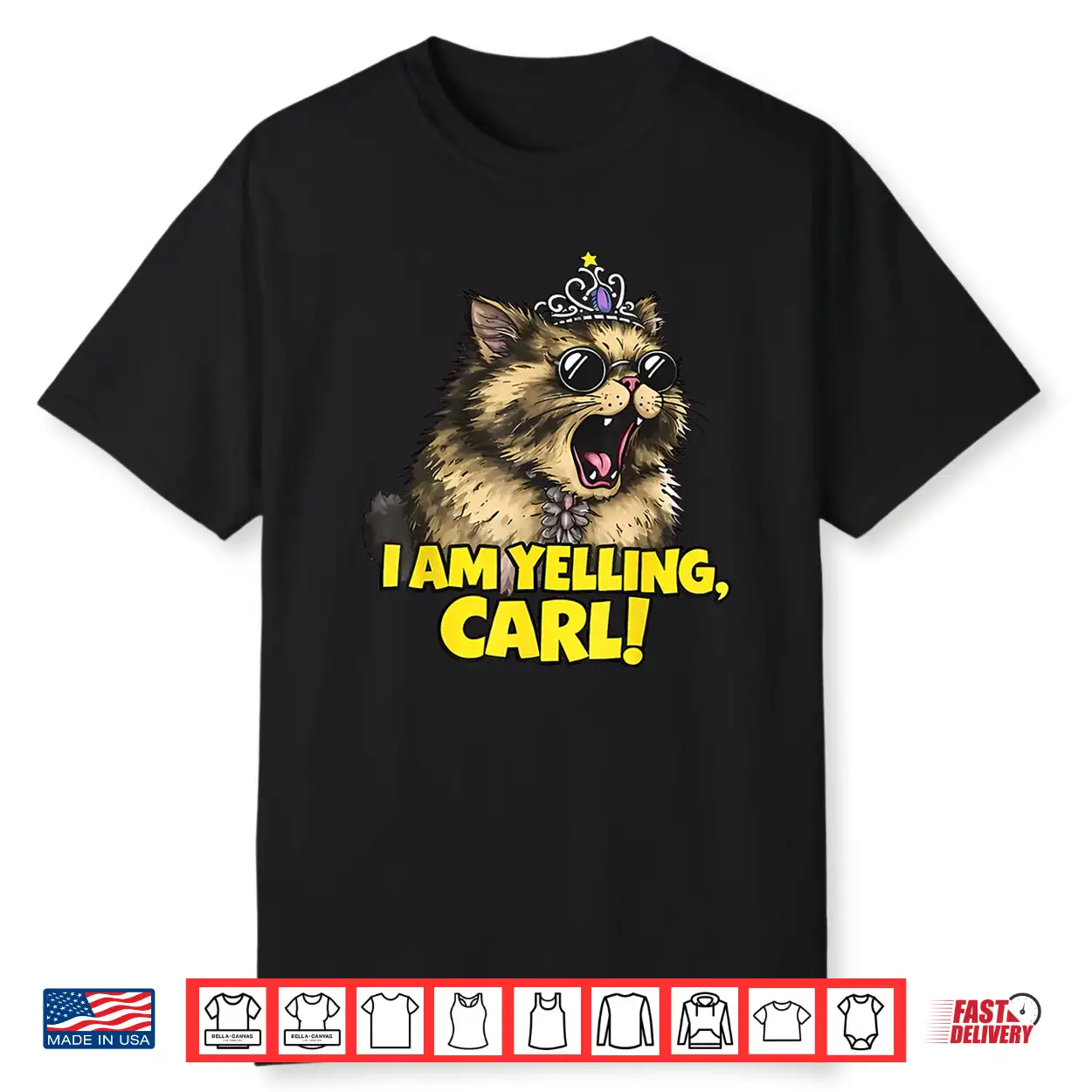 I Am Yelling Carl Funny Donut Cat Shirt I Am Yelling Carl Funny Donut Cat Shirt