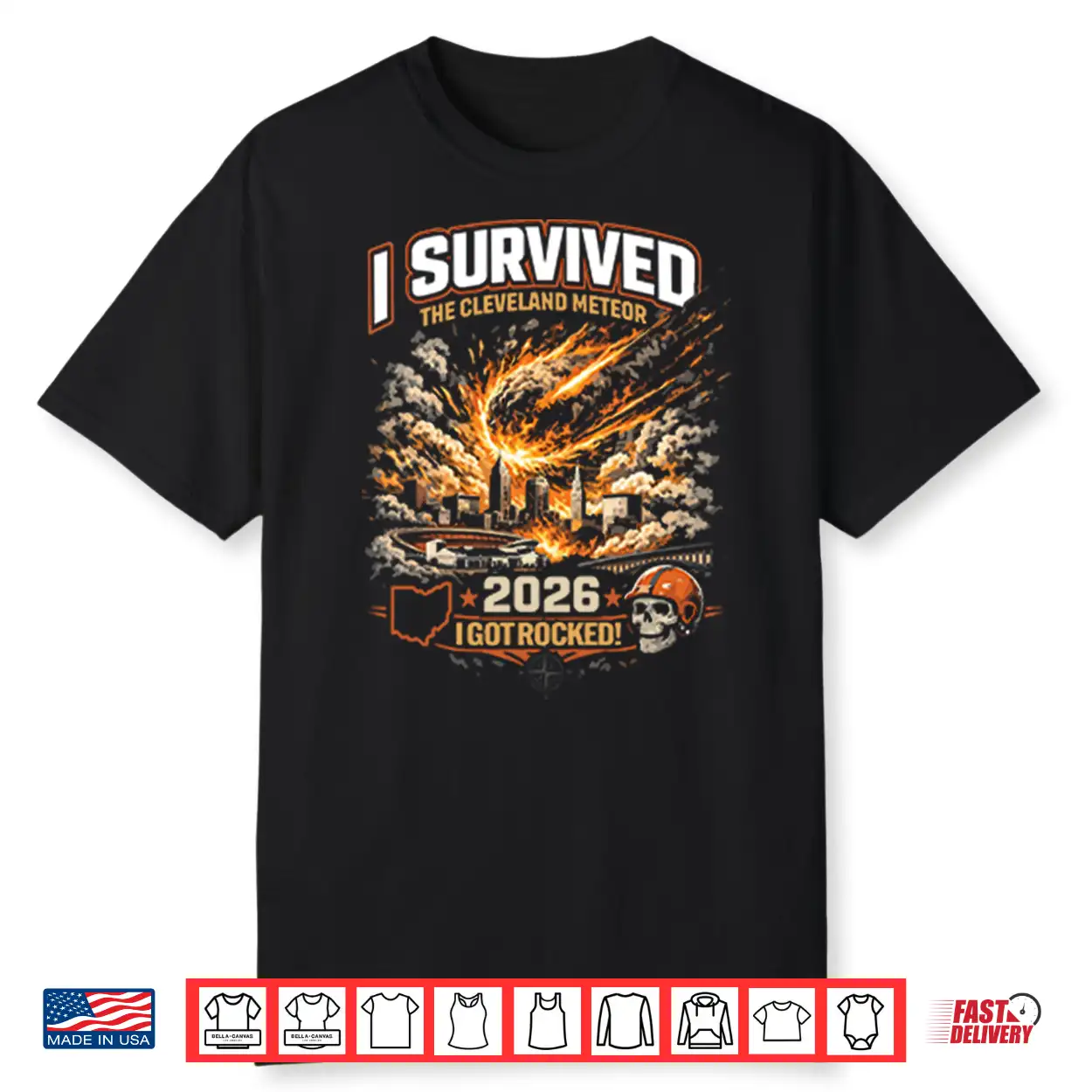 I Survived The Cleveland Meteor 2026 Shirt I Survived The Cleveland Meteor 2026 Shirt