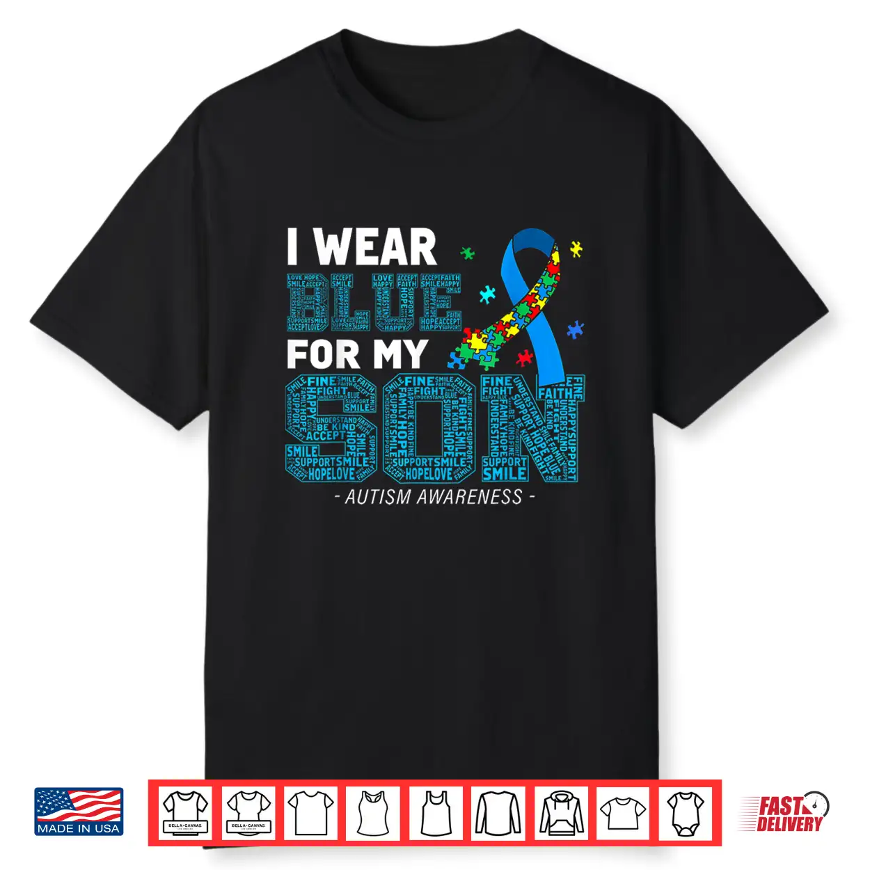 I Wear Blue For My Son Autism Awareness Mom Dad Parents Shirt I Wear Blue For My Son Autism Awareness Mom Dad Parents Shirt