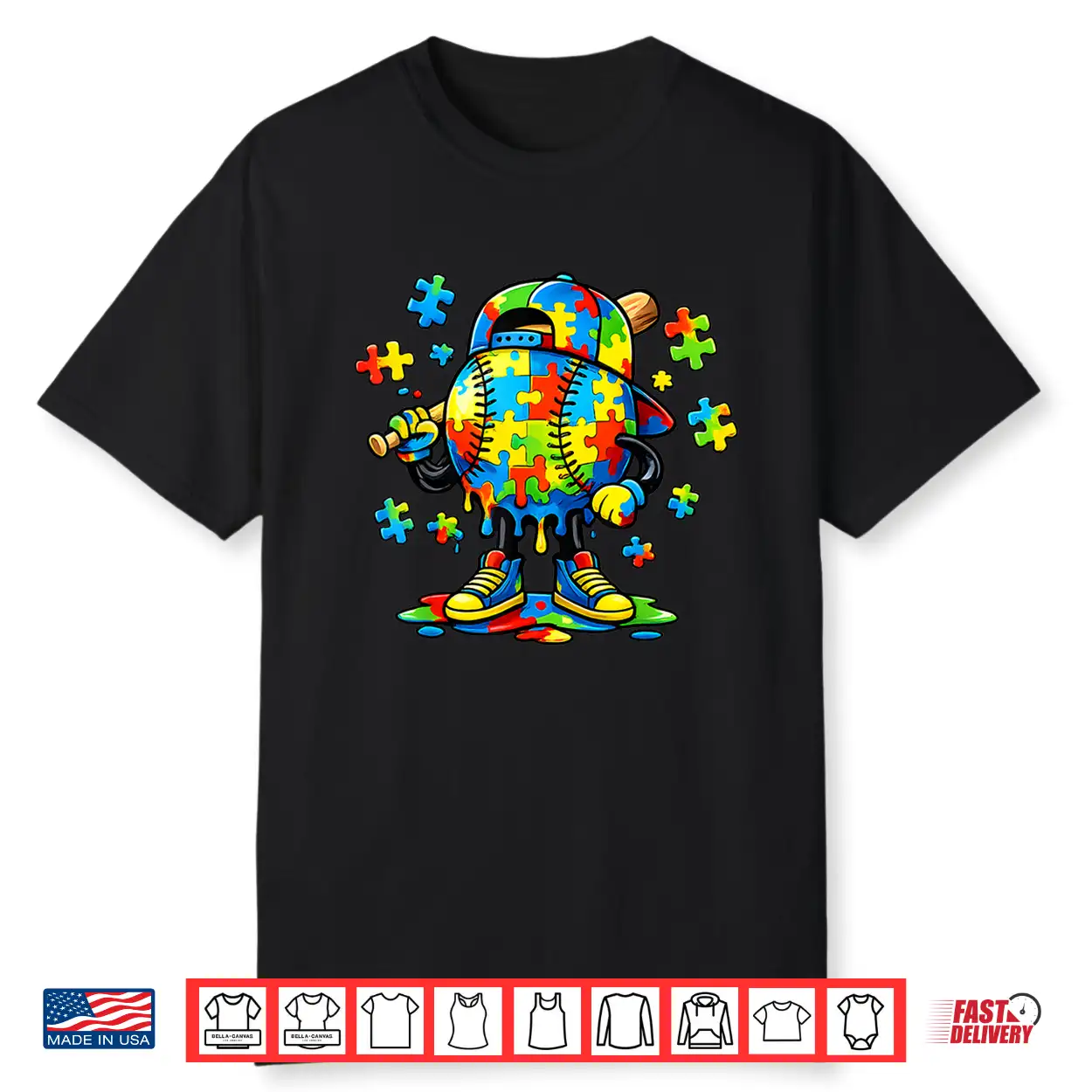 Ice Cream Drip Autism Awareness Baseball Kids Modern Shirt Ice Cream Drip Autism Awareness Baseball Kids Modern Shirt