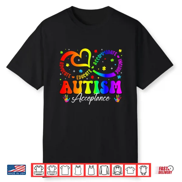 Infinity Symbol Acceptance Autism Awareness Professional Statement Shirt